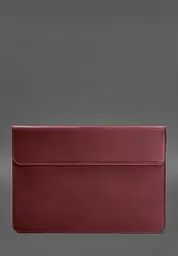 Шкіряний чохол-конверт BlankNote на магнітах для MacBook 14 Бордовий Crazy Horse - мініатюра 2