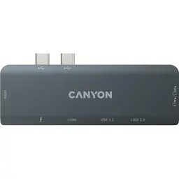 Порт-реплікатор Canyon 1*Type C PD100W+2*HDMI+1*USB3.0+1*USB2.0+1*SD+1*TF (CNS-TDS05B) - мініатюра 2