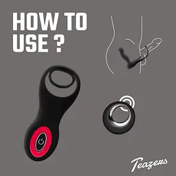 Стимулятор простати Teazers CockBall Ring, 7.5 см (чорний) - мініатюра 6