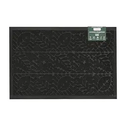 Килимок придверний Eco Fabric Листя з кромкою чорний 40 х 60 см (4060-106)