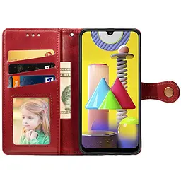 Шкіряний чохол-книжка GETMAN Gallant (PU) для Samsung Galaxy A13 4G Червоний - мініатюра 4