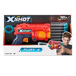 Швидкострільний бластер Zuru X-Shot Red Excel Fury 4, 16 патронів (36377R) - мініатюра 3