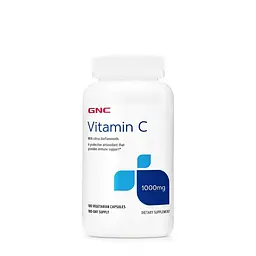 Вітамін C GNC Vitamin C 1000 mg with Citrus Bioflavonoids, 180 вегакапсул з цитрусовими біофлавоноїдами