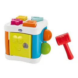 Іграшка-сортер 2 в 1 "Куб" Chicco 09686.10 з молоточком