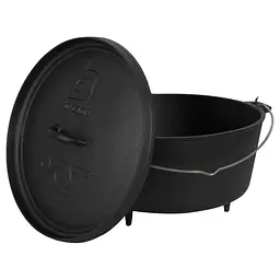 Казан з кришкою Bo-Camp Dutch Oven Cast Iron 31 cm/7.1 L Black (2122415) - мініатюра 2
