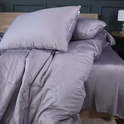 Літній постільний комплект MirSon Line Satin Premium Skyline Ecosilk King Size (2200010974881) - мініатюра 5