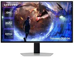 Монітор 27" Samsung Odyssey G6 (LS27DG600SIXUA) 2560x1440 (QHD 2K) OLED 360 Hz - мініатюра 11