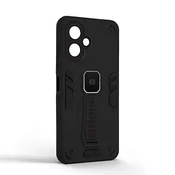 Чехол для Infinix Smart 10 4G, Proover, черный, с подставкой и магнитом, противоударный, ударопрочный, бронированный, панель-накладка, защита всего корпуса, термополиуретан (TPU) + поликарбонат (PC), ArmorStandart (ARM87167) - мініатюра 2