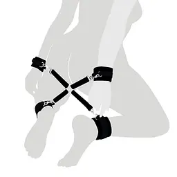 Хрестовина з натуральної шкіри Art of Sex - 4 Way Connector, Чорний Art of Sex SO7480 94916 - мініатюра 1