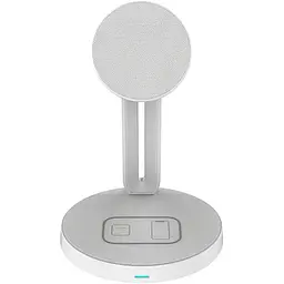 Бездротовий зарядний пристрій WiWU 2in1 Magnetic Wireless Charger M13 White [91676] - мініатюра 2