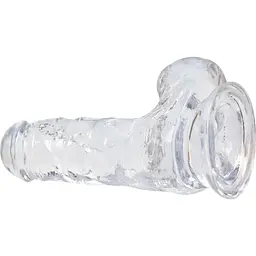 Фалоімітатор Addiction - Clear Dildo With Balls 6 - мініатюра 3