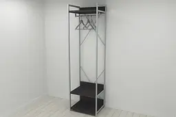 Шафа Гардероб Уні секція 1 серії Конект Ferrum-decor 220x60x50см Сірий метал ДСП Венге Магія 32 мм (FRD-104504) - мініатюра 6
