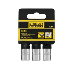 Набір торцевих головок Stanley торцевих 1/4" Maxi Drive, із шестигранним профілем, 3 шт: 11, 12, 13 мм. (FMMT17092-0) - мініатюра 2