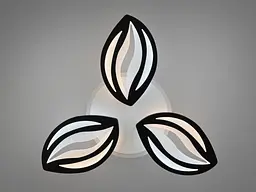 Люстра стельова LED Diasha 8092/3BK, 52W, 3200K/4100K/6000K, чорний метал, сучасний стиль, з пультом, диммером - мініатюра 3