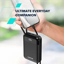 Павербанк Canyon OnPower Black 10 000 mAh / 15 Вт (CNS-CPB104B) - мініатюра 6