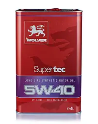 Автомобільна моторна олива WOLVER Supertec 5W-40 4л