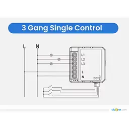 Реле Wi‑Fi Tuya Smart Switch 3CH 3 канали - мініатюра 2