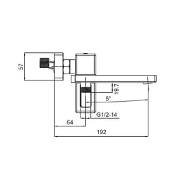 Змішувач для ванни Koer KB-41009-05 (KR3503) - мініатюра 2