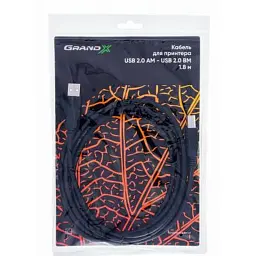 Кабель для принтера USB 2.0 AM/BM 1.8m Grand-X (PR-18) - мініатюра 3