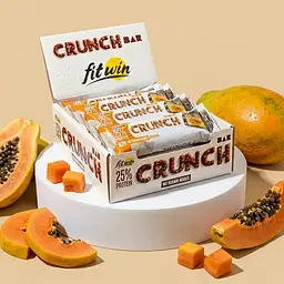 Батончик FitWin Crunch Bar 25%, 12*50 грам - Папая