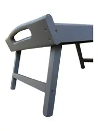 Складаний кавовий столик для сніданку в ліжко сірий 42×28×17 см №4 - мініатюра 10