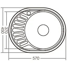 Кухонна мийка Zerix Z5745-06-180E satin ZX1590, Нержавіюча сталь - мініатюра 2