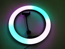Кольцевая лед-лампа для студийного освещения Ring RGB MJ 33 33см с пультом для фото и видео - миниатюра 5