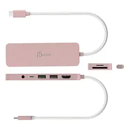 USB-Хаб j5create JCD373ER-N, USB Type-C 6-в-1 (JCD373ER-N) - мініатюра 3