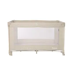 Дитячий манеж на колесах від народження до 3 років Noemi 1 Layer Fog Beige Star Lorelli Бежевий - мініатюра 2
