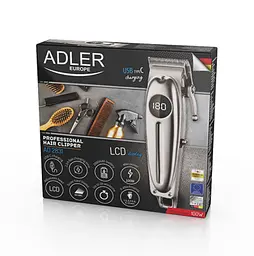 Професійна машинка для стриження волосся хромована Adler 2831 - мініатюра 10