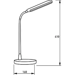Світильник настільний Eurolamp LED 10W 4000K USB+ Battery чорний (LED-TLB-10W(black) - мініатюра 3