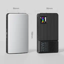 Накамерне світло Ulanzi K20 RGB 20W Panel light (L207) - мініатюра 3