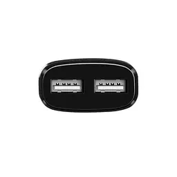 Мережевий зарядний пристрій Hoco 2USB C12 2.4A Black + USB Cable XiaomicroUSB - мініатюра 4