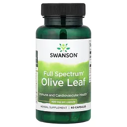Листя оливи Olive Leaf Extract 400 mg Full Spectrum, 60 капсул Swanson vit0004300