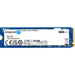 SSD накопичувач Kingston NV3 500GB M.2 2280 PCIe Gen 4.0 x4 (SNV3S/500G) [122162]