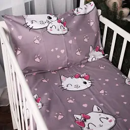 Підковдра MirSon Бязь 17-0691 Cat with a paw 110х140 пудрова (2200010455656) - мініатюра 6