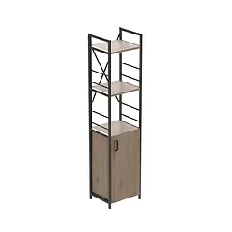 Етажерка 3/34 Серії Конект з тумбою 144x34x28 Чорний ДСП Дуб Сан-Марино FRD-104422