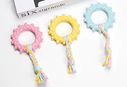 Жувальна іграшка для собак Derby Round ring with cotton rope - мініатюра 3
