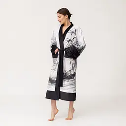 Кімоно жіноче з плюшевого велюру Kimono Inspiration 18383 S - мініатюра 3
