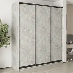 Шафа-купе тридверна MebelStar Комбо BG 3ДСП 210x45x240 см Бетон (MBS-9491)