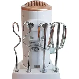 Міксер ручний DSP КМ-2021, 200W 5 швидкостей із двома насадками для приготування сумішей різної в'язкості біло-бронзовий (КМ 2021_536) - мініатюра 3
