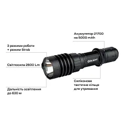 Ліхтар Olight Warrior X 4 Matte Black - мініатюра 11