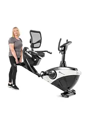 Горизонтальний велотренажер Hop-Sport HS-070L Helix сріблястий iConsole+ - мініатюра 13