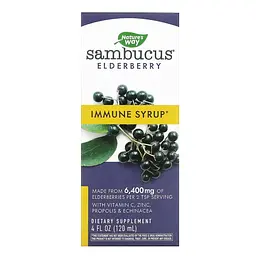 Екстракт бузини з вітаміном C, цинком, ехінацеєю та прополісом Sambucus Immune Syrup - 120 мл