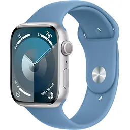 Смарт-годинник Apple Watch Series 9 GPS 45mm Silver Aluminum Case with Blue Sport Band M/L [MR9E3] Б/В [166615]