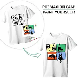 Набір футболка-розмальовка Rosa Talent Black Cats бавовна 100% розмір XS  - мініатюра 3