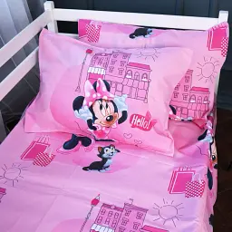 Дитячий комплект постільної білизни MirSon Бязь 17-0703 Hello Minnie 110х140 см рожевий (2200010499759) - мініатюра 4