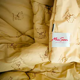 Ковдра вовняна MirSon Gold Camel Hand Made №175, зимова, 220x240 см, кремова - мініатюра 7