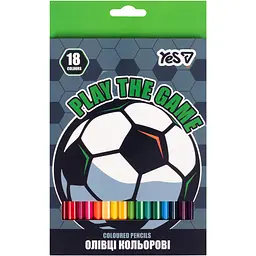 Олівці кольорові Yes Football 18 кольорів (290788)