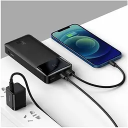 Портативний акумулятор Baseus Bipow Digital Display 10000 mAh 15W (PPDML-I01) чорний - мініатюра 3